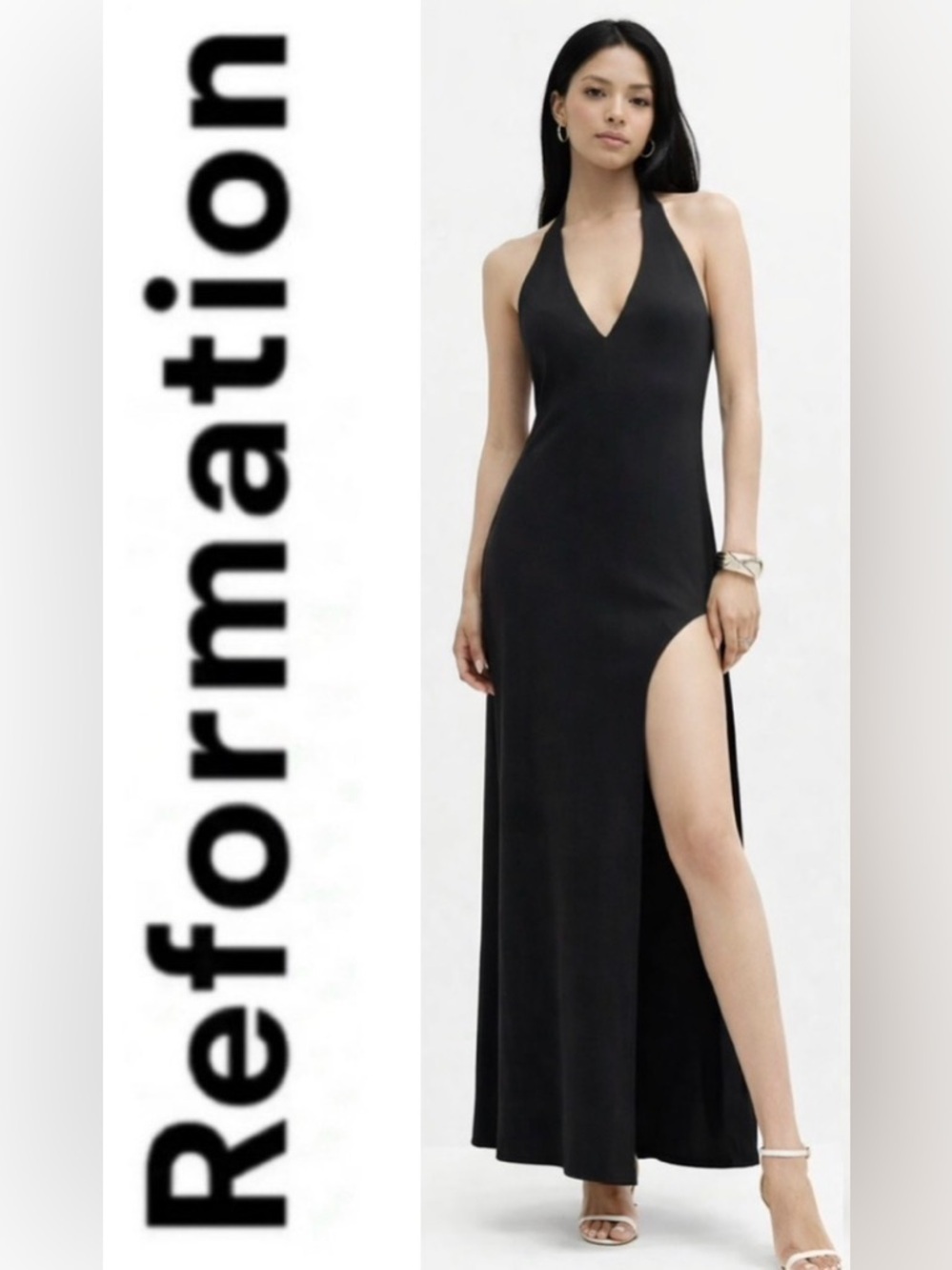 Reformation Black Meral dress- NWT size L